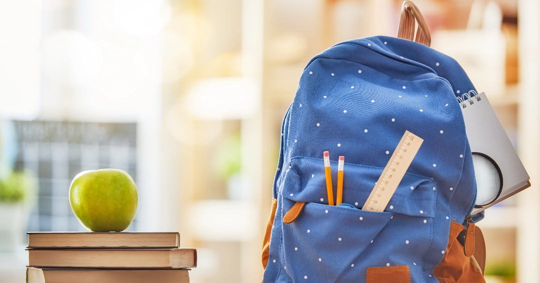 Backpack with educational materials
