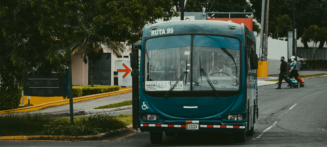 Blue bus in Costa Rica by Frames For Your Heart