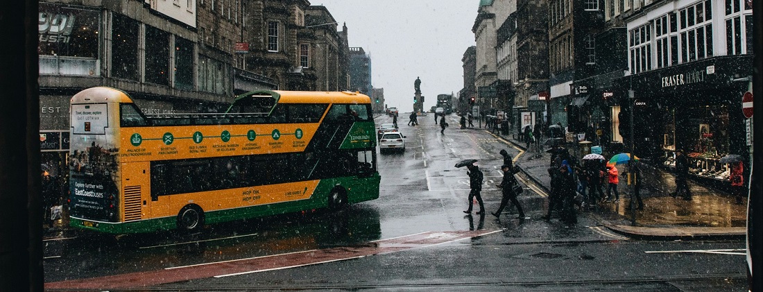 Bus in Edinburgh by Matthew Kalapuch
