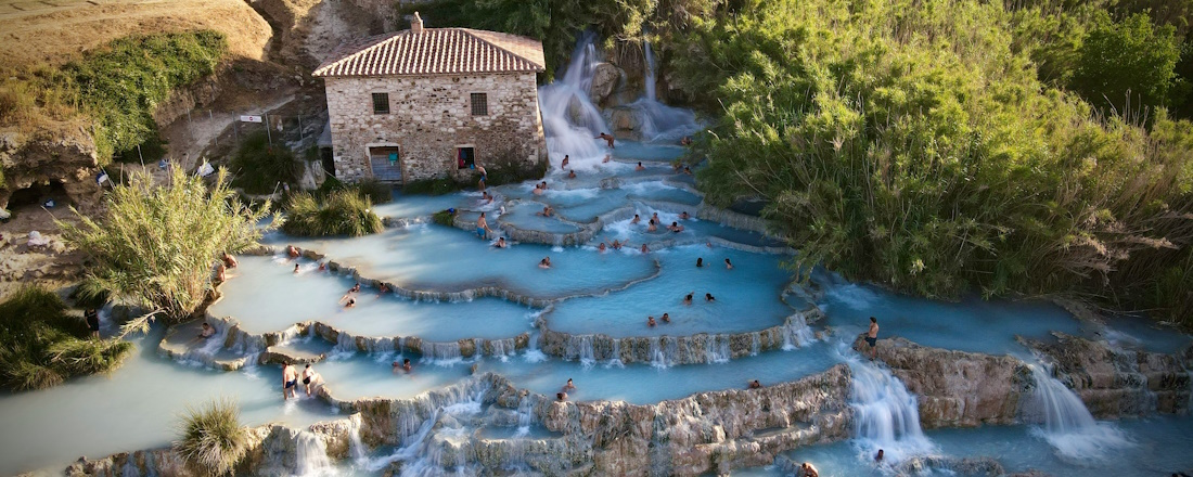 Hot springs by an old Italian mill